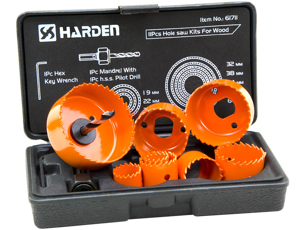 11pcs Hole Saw Pilot Drill Bit Kits for Wood Drywall Plywood